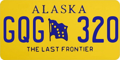AK license plate GQG320