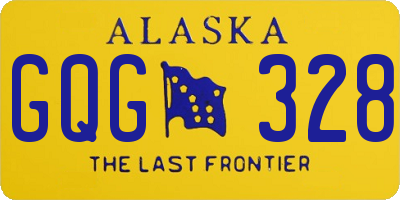 AK license plate GQG328