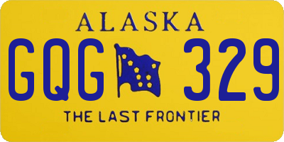 AK license plate GQG329