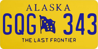 AK license plate GQG343