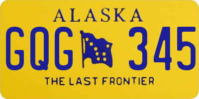 AK license plate GQG345