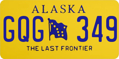 AK license plate GQG349