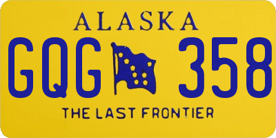 AK license plate GQG358