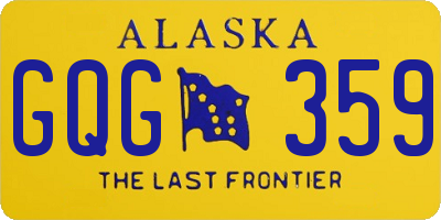 AK license plate GQG359