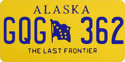 AK license plate GQG362