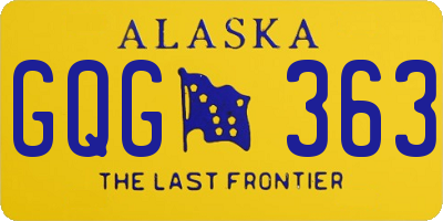 AK license plate GQG363