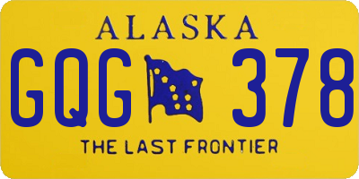 AK license plate GQG378