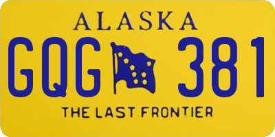 AK license plate GQG381