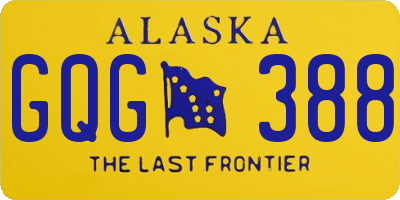 AK license plate GQG388