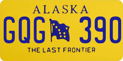 AK license plate GQG390