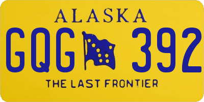 AK license plate GQG392