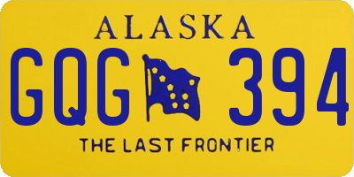 AK license plate GQG394