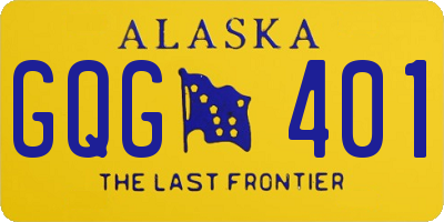 AK license plate GQG401