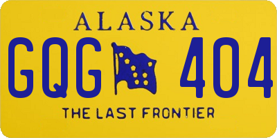 AK license plate GQG404