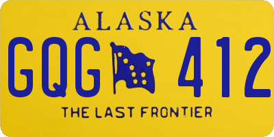 AK license plate GQG412