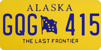 AK license plate GQG415