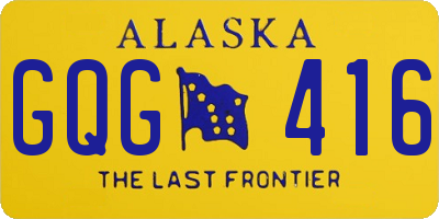 AK license plate GQG416