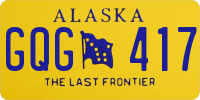 AK license plate GQG417