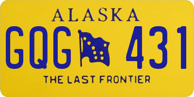 AK license plate GQG431