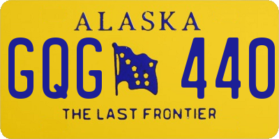 AK license plate GQG440