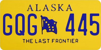 AK license plate GQG445
