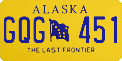 AK license plate GQG451