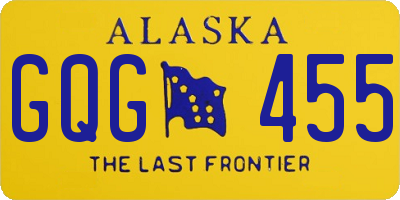 AK license plate GQG455