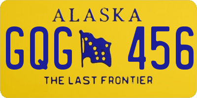 AK license plate GQG456