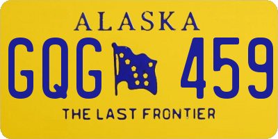 AK license plate GQG459