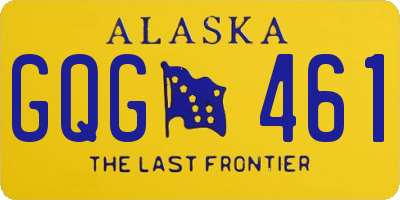 AK license plate GQG461