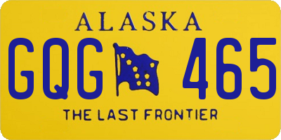AK license plate GQG465