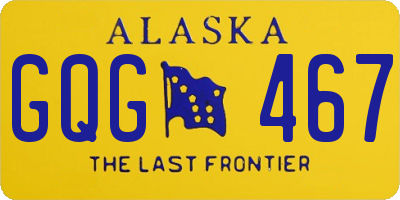 AK license plate GQG467