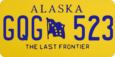 AK license plate GQG523