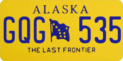 AK license plate GQG535