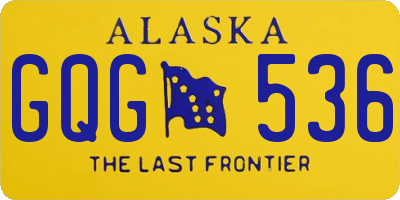 AK license plate GQG536