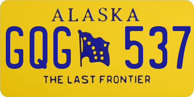 AK license plate GQG537