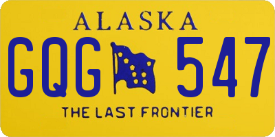 AK license plate GQG547