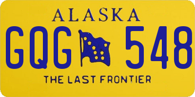 AK license plate GQG548
