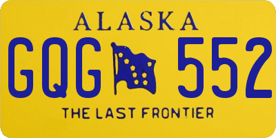 AK license plate GQG552