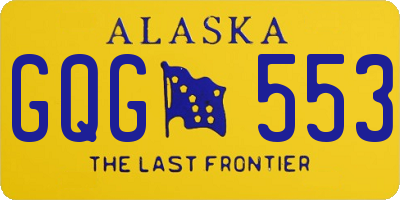 AK license plate GQG553