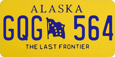 AK license plate GQG564