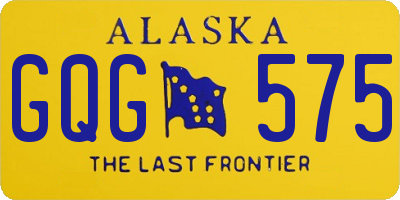 AK license plate GQG575