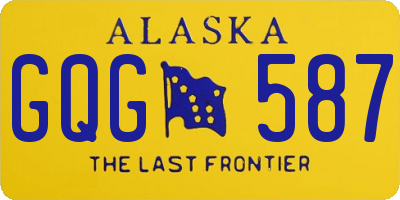 AK license plate GQG587