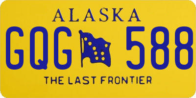 AK license plate GQG588