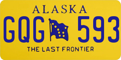 AK license plate GQG593