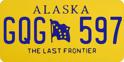 AK license plate GQG597