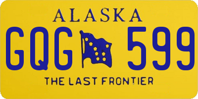 AK license plate GQG599