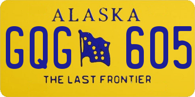 AK license plate GQG605