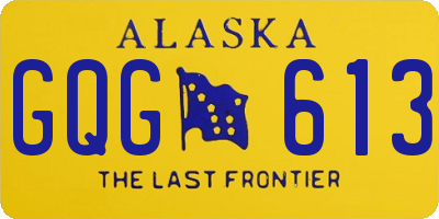 AK license plate GQG613