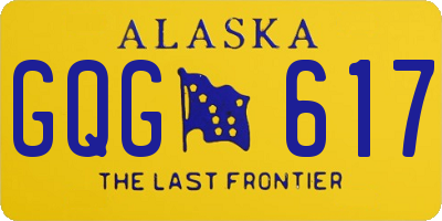 AK license plate GQG617